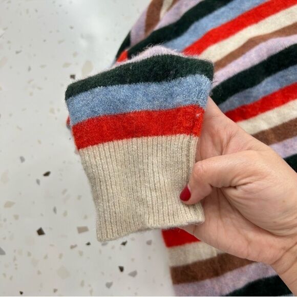 Madewell Stripe Wool Alpaca Crewneck Sweatshirt Small - Picture 6 of 12